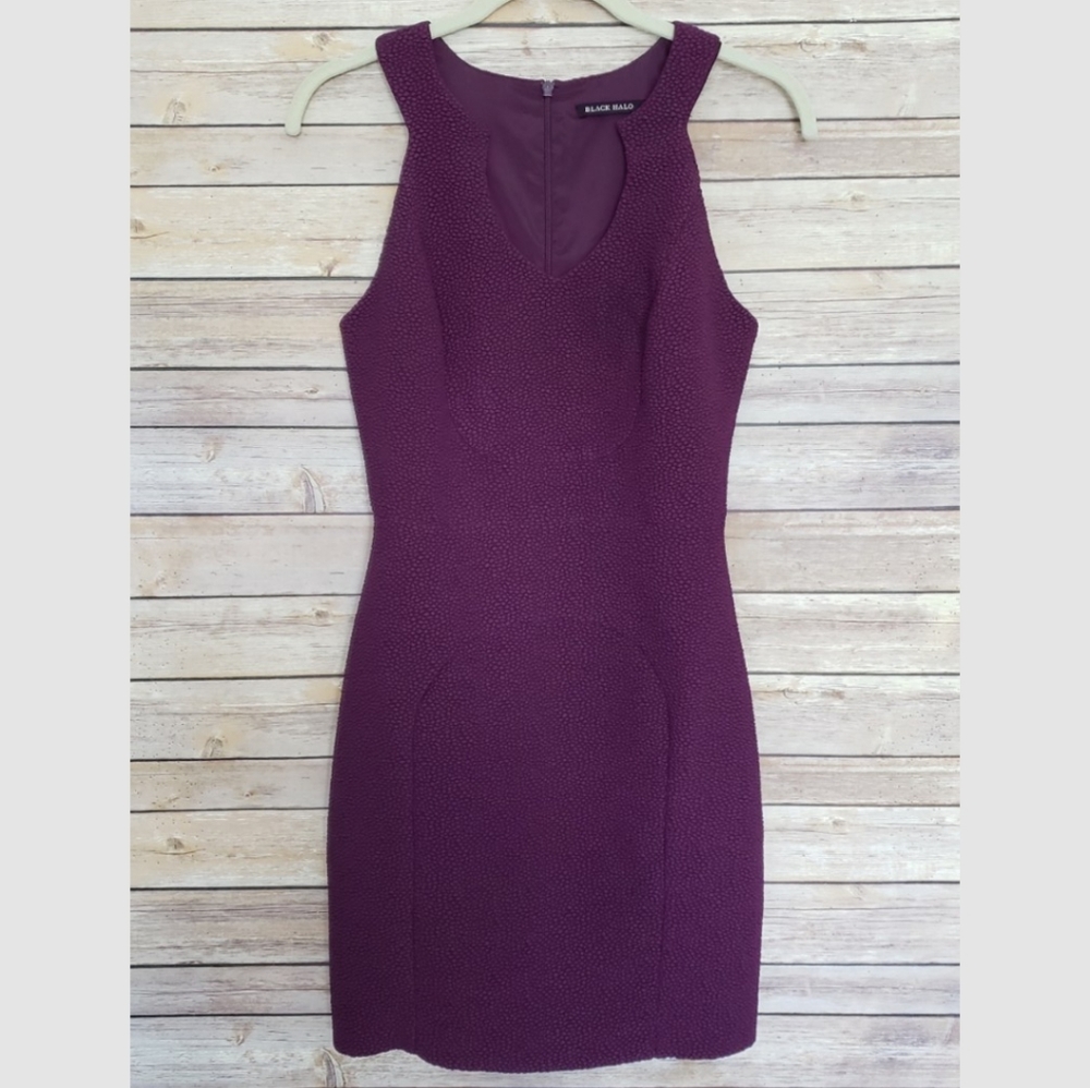 Black Halo Purpke Cocktail Dress Size 4